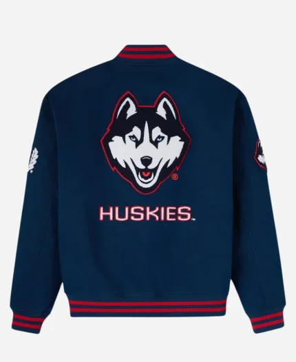 OVO Uconn Huskies Blue Bomber Varsity Jacket For Unisex