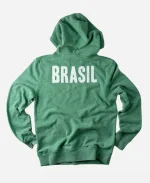 Pelé Brasil 10 Heather Green Pullover Hoodie For Unisex