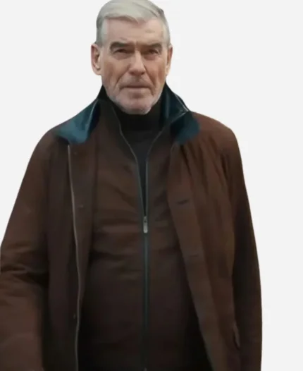 Pierce Brosnan MobLand 2025 Brown Jacket