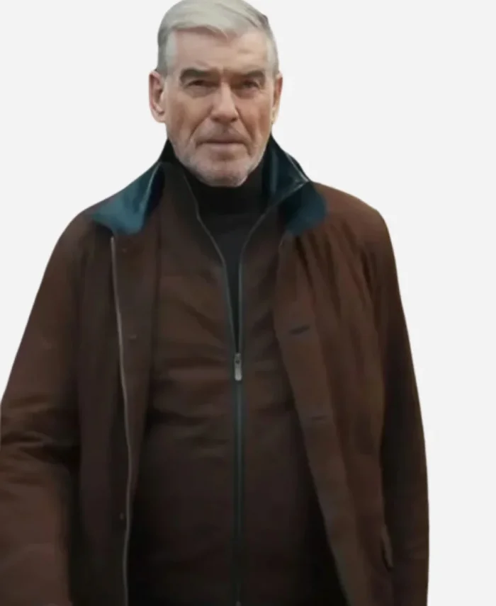 Pierce Brosnan MobLand 2025 Brown Jacket