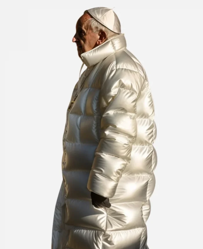 Pope Francis White Puffer Jacket