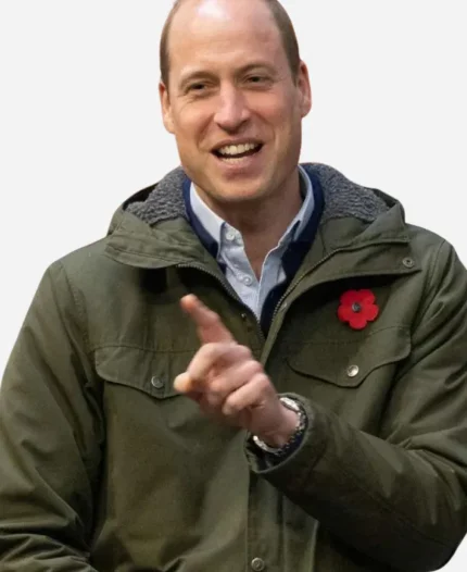 Prince Williams Scotland Green Hooded Jacket For Sale