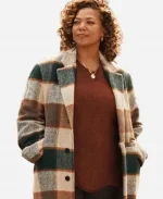 Queen Latifah The Equalizer Checked Coat