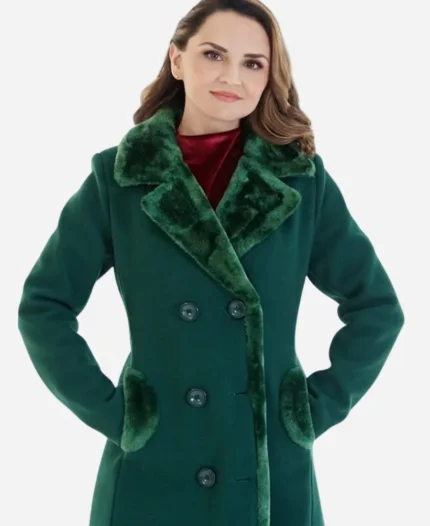 Rescuing Christmas 2023 Rachael Leigh Cook Trench Coat