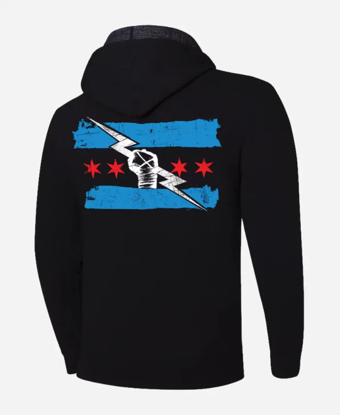 Return of CM Punk Black Zipper Hoodie For Men's