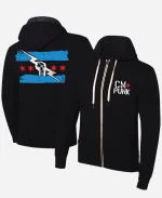 Return of CM Punk Zip-Up Black Hoodie