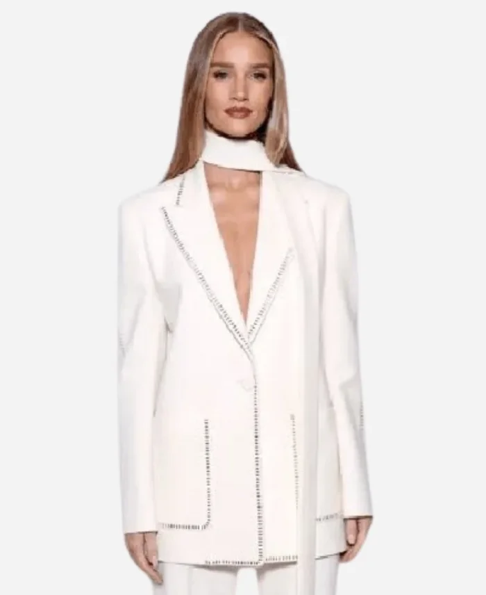 Rosie Huntington Paris Fashion Week Blazer