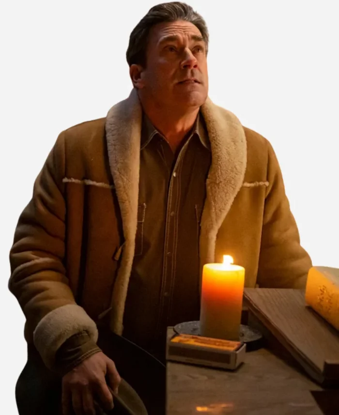 Roy Tillman Tv Series Fargo Season 05 Jon Hamm Suede Brown Shearling Jacket