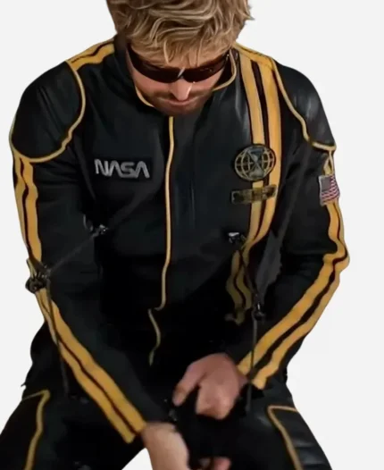 Ryan Gosling The Fall Guy Leather Black Jumpsuit