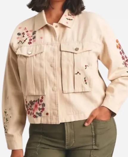 Sadie Laflamme White Floral Jacket