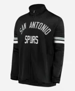 San Antonio Spurs G-III Sports by Carl Banks Veteran Full-Zip Black Track Jacket
