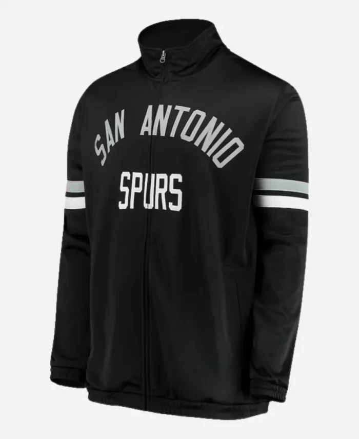 San Antonio Spurs G-III Sports by Carl Banks Veteran Full-Zip Black Track Jacket