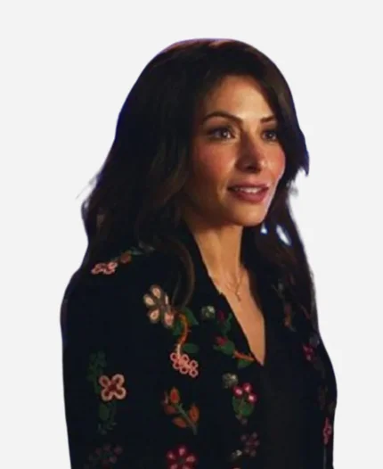 Sarah Shahi Floral Embroidered Jacket