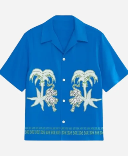 Scott Evans Blue Embroidered Shirt
