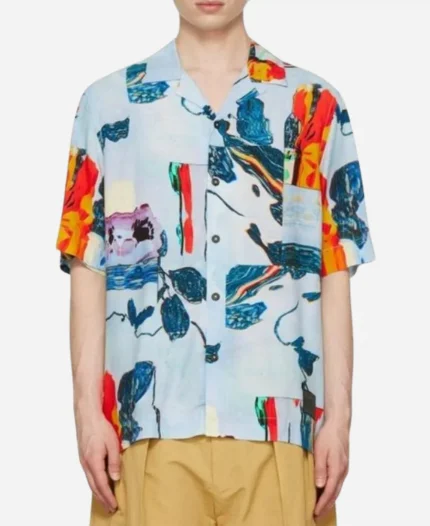 Scott Evans Blue Floral Camp Shirt