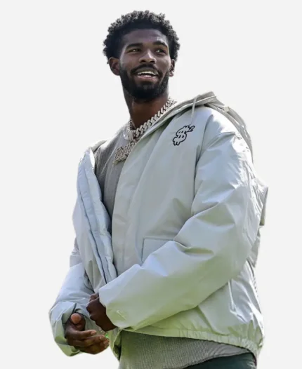 Shedeur Sanders Black and Gold Spring Football Game Jacket