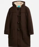 Siaja Tv-Series North of North 2025 Anna Lambe Brown Wool Shearling-Lined Coat