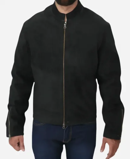 Spectre James Bond Black Suede Leather Jacket