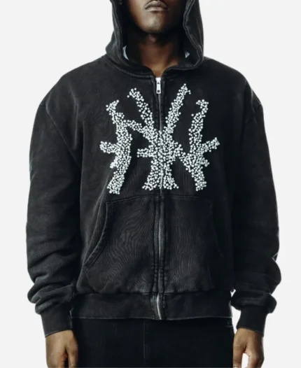 Stolen Arts AK-NY Pearl Black Zip-Up Hoodie