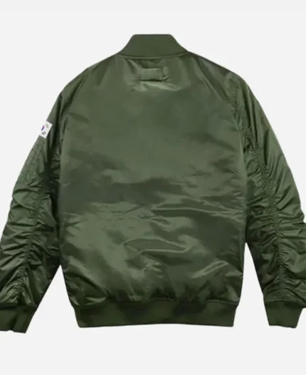T1 MA-1 Satin Green Bomber Jacket