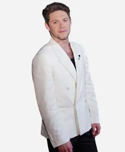 TV Show The Voice Niall Horan White Double Breasted Blazer Coat