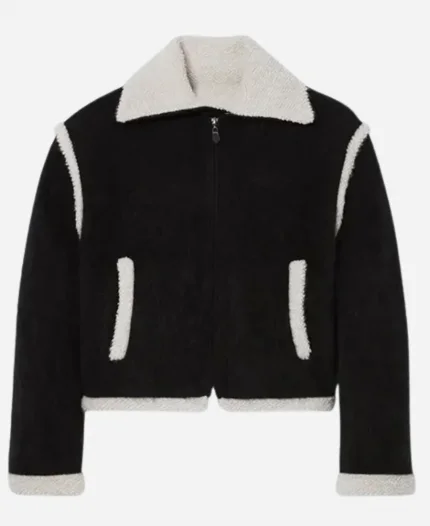 Taylor Swift Black Guest in Residence Grizzly Black Bomber Jacket