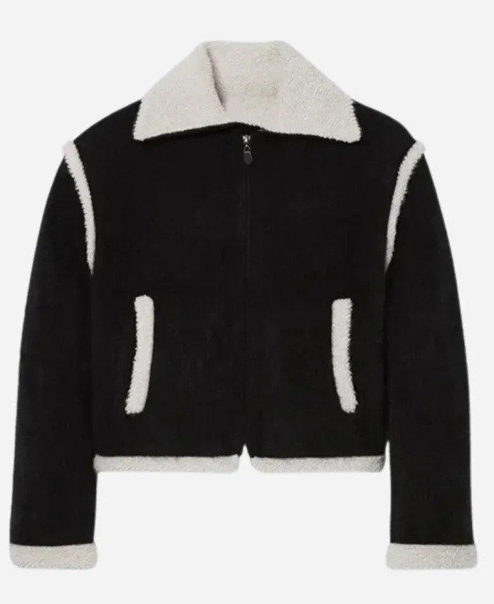 Taylor Swift Black Guest in Residence Grizzly Black Bomber Jacket