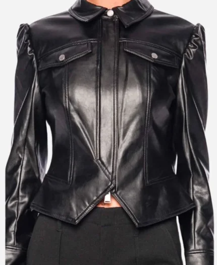 Taylor Tomlinson TV-Series After Midnight 2025 Black Leather Jacket