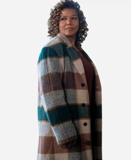 The Equalizer Queen Latifah Checked Coat
