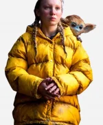 The Legend of Ochi 2025 Helena Zengel Yellow Puffer Jacket