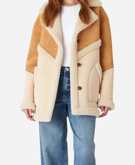 The Today Show 2025 Jenna Bush Hager Brown Suede Leather Jacket