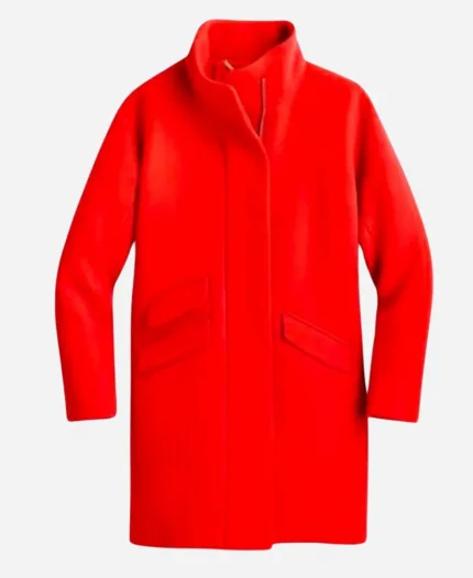 The Today Show 2025 Liz Kreutz Red Zip Coat