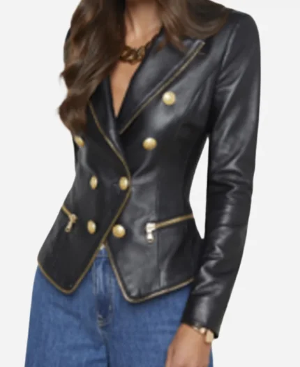 The View Ana Navarro Black Leather Jacket