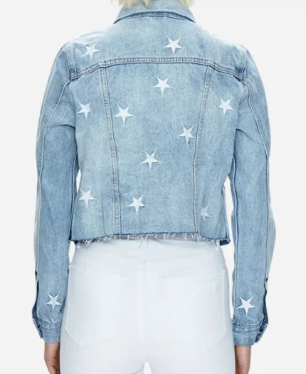 Thunder Rosa AEW Dynamite 2024 Melissa Cervantes Star Embroidery Denim Jacket