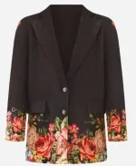 Today Show 2025 Clea Shearer Black Floral Blazer For Women