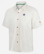 Tommy Bahama White Dallas Cowboys Coconut Matchup Camp Throwback Button-Up Shirt