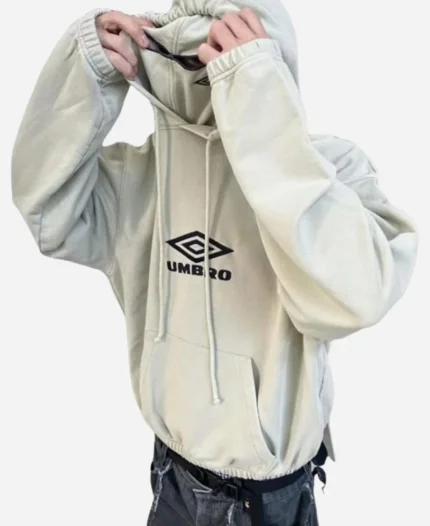 Umbro Masked Grey Pullover Hoodie For Unisex