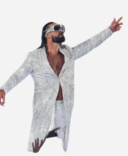 WWE Championship WrestleMania 41 Seth Rollins White Long Coat