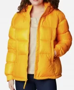 Yuri Movie The Legend of Ochi 2025 Helena Zengel Yellow Hooded Puffer Jacket