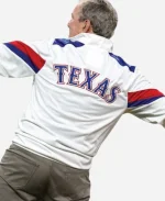 2023 World Series George W Bush Texas Rangers White Jacket