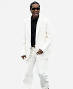 2025 Cannes Film Festival A$AP Rocky Miu Miu Suit White