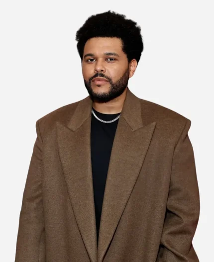 2025 The Weeknd NY Premiere Hurry Up Tomorrow Brown Trench Coat