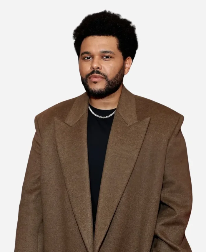 2025 The Weeknd NY Premiere Hurry Up Tomorrow Brown Trench Coat