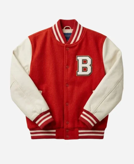 8-Bit Christmas Che Tafari Varsity Red & White Jacket