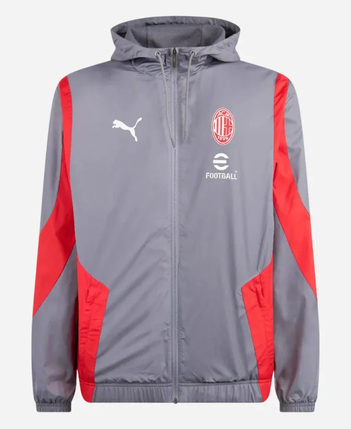 AC Milan Prematch Grey Jacket