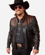 ACM Awards 2025 Gavin Adcock Fringe Leather Jacket