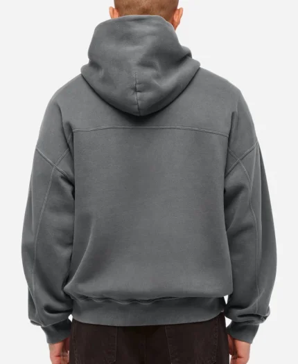 Abercrombie Essential Popover Grey Hoodie For Unisex