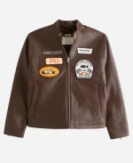 Abercrombie McLaren Racer Leather Brown Jacket