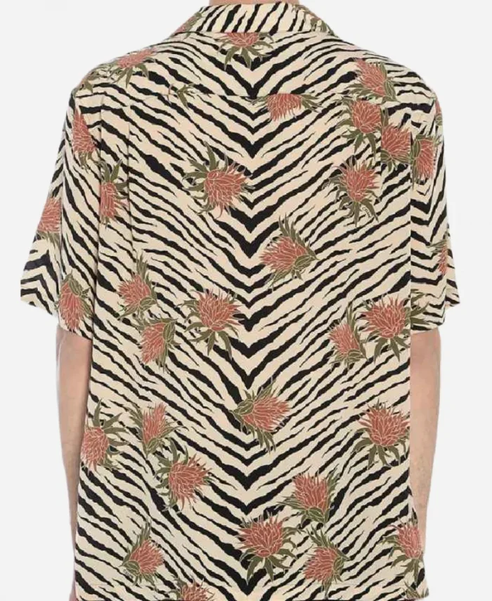 Adam Levine The Voice S27 Zebra Rose Print Shirt