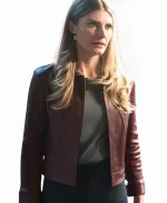 Addison Augustine Quantum Leap S02 Maroon Leather Jacket